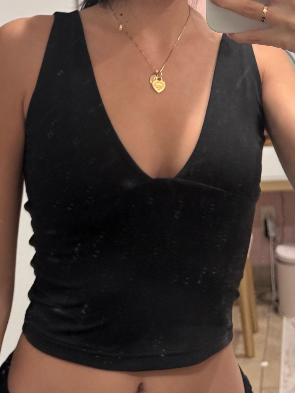 Amazon Black V-Neck Tank Top for Women